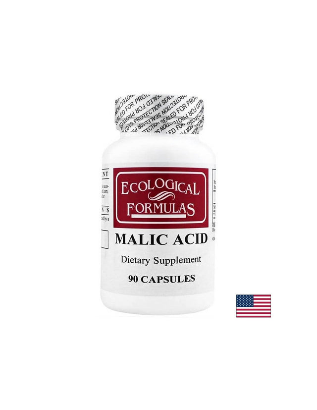 Malic Acid / Ябълчена киселина, 90 капсули Ecological Formulas - Nutra Best Bulgaria