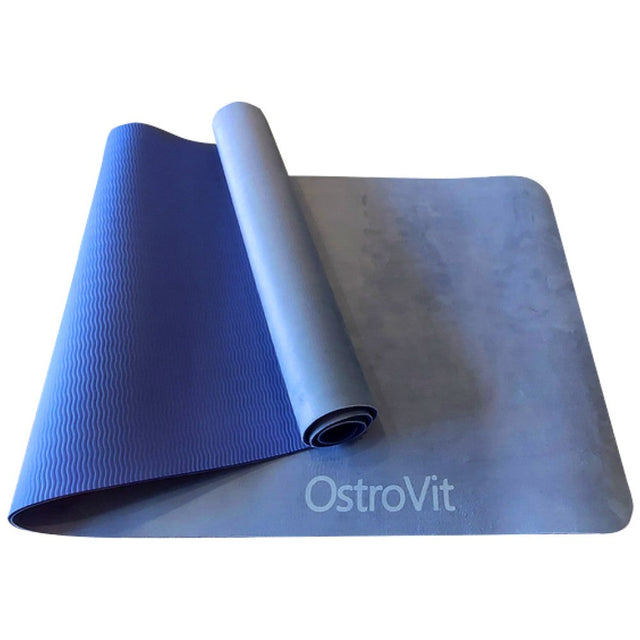 Exercise Yoga Mat with Plush Microfiber | Тренировъчна постелка за йога с покритие от плюшен микрофибър 183 x 61 x 0.5 cm  OstroVit - Nutra Best Bulgaria