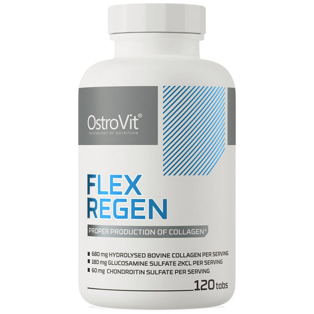 Flex Regen | Collagen + Glucosamine, Chondroitin, MSM, Hyaluronic Acid 120 Таблетки - Nutra Best Bulgaria