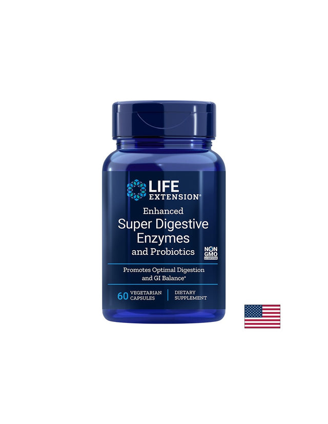 Enhanced Super Digestive Enzymes with Probiotics/ Храносмилателни ензими с Пробиотици х 60 капсули - Nutra Best Bulgaria