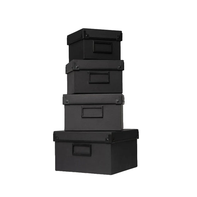 Gift Boxes Set Depot: DEPOT, GWP Cardboard Box, Black, 13 x 13 x 9 cm + DEPOT, GWP Cardboard Box, Black, 15.5 x 15.5 x 10 cm + DEPOT, GWP Cardboard Box, Black, 17.5 x 17.5 x 11 cm + DEPOT, GWP Cardboard Box, Black, 19.5 x 19.5 x 12 cm  Depot - Nutra Best Bulgaria