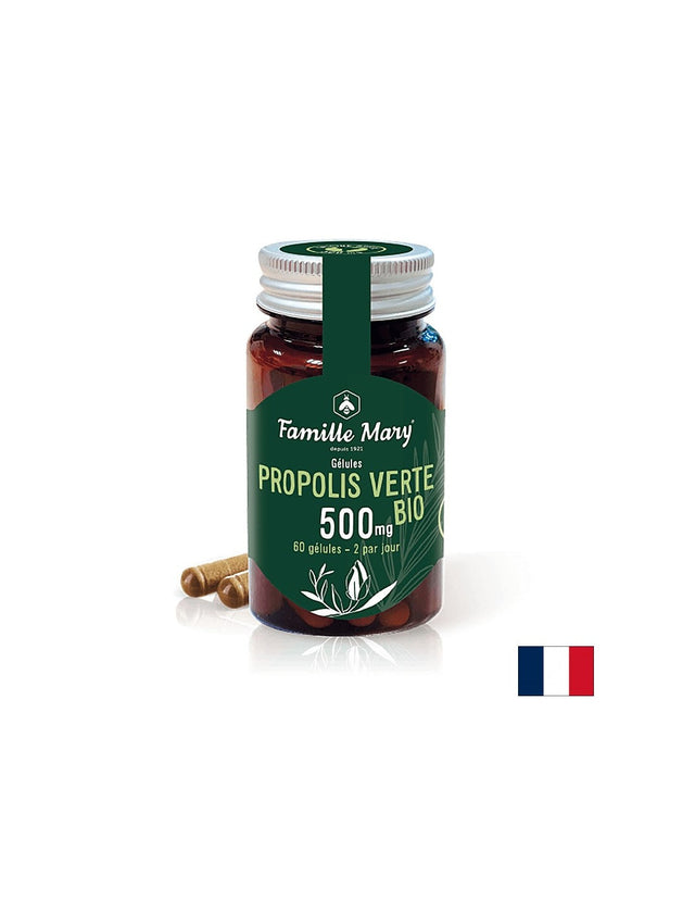 Propolis Verte BIO / Био зелен прополис 500 mg, 60 капсули Famille Mary - Nutra Best Bulgaria