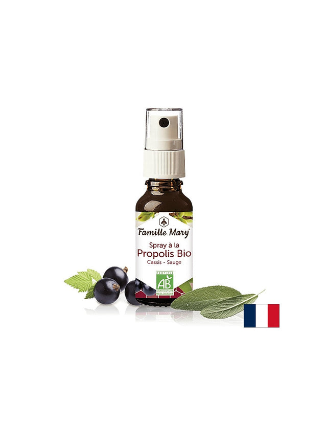 Spray à la Propolis Bio /  Спрей за гърло с кафяв прополис, салвия и касис, 20 ml Famille Mary - Nutra Best Bulgaria