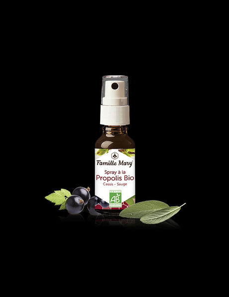 Spray à la Propolis Bio /  Спрей за гърло с кафяв прополис, салвия и касис, 20 ml Famille Mary - Nutra Best