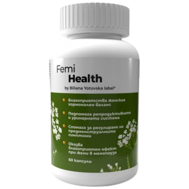 Femi Health | with Maca, Dong Quai & Wild Yam - 60 капсули - Nutra Best Bulgaria