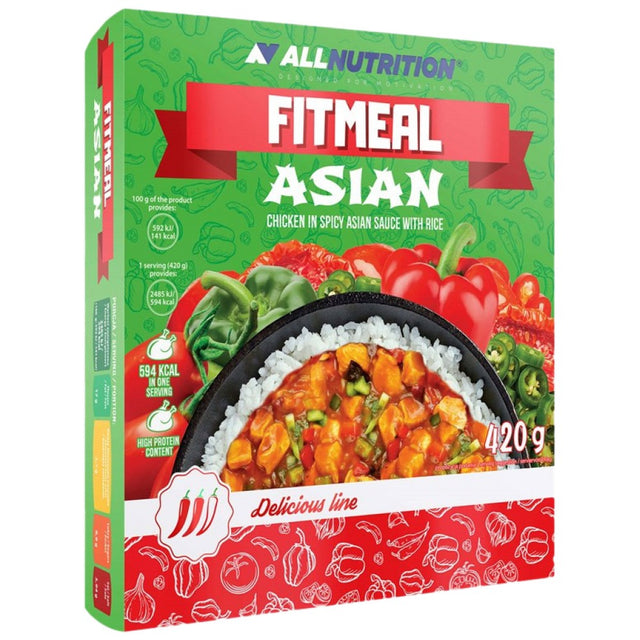 FitMeal Asian | Ready-to-eat High-Protein Meal - 420 грама - Nutra Best Bulgaria