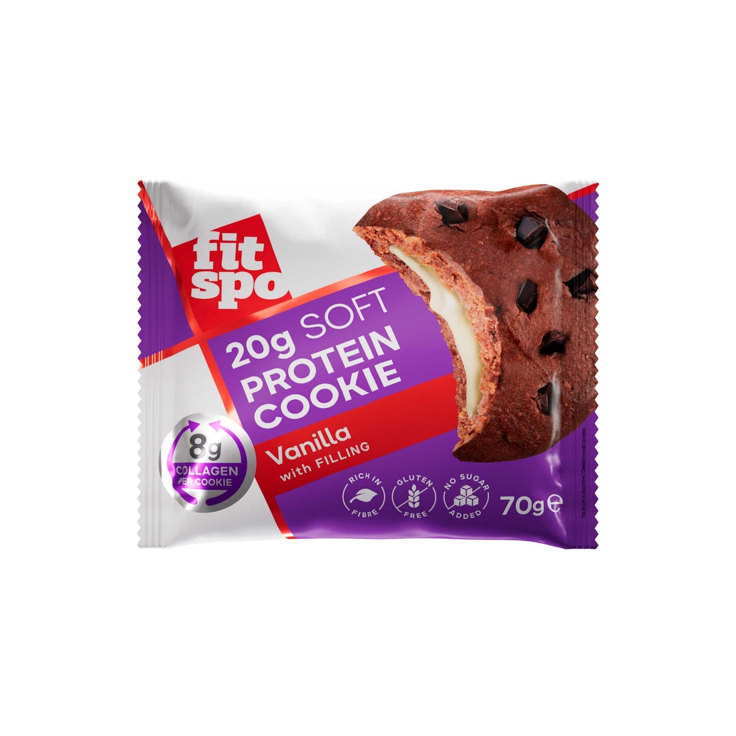 Soft Protein Cookie | with 8g Collagen & No Added Sugar - 70 грама  FitSpo - Nutra Best Bulgaria