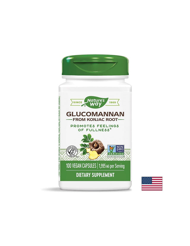 Glucomannan 665 mg - 100 капсули  Nature’s Way - Nutra Best Bulgaria