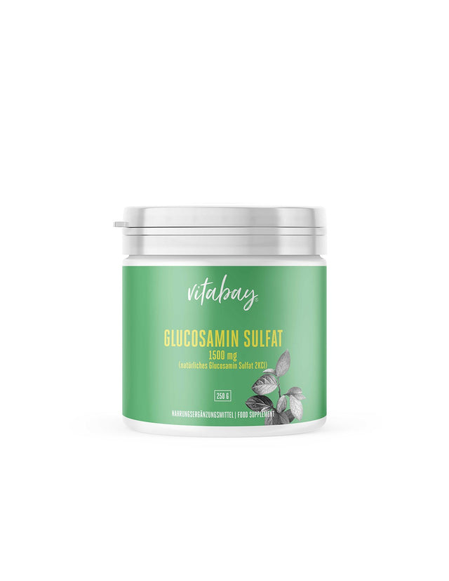 Glucosamin Sulfat 2KCI pulver 250 g - Глюкозамин сулфат 1500 mg, 250 g прах Vitabay - Nutra Best Bulgaria