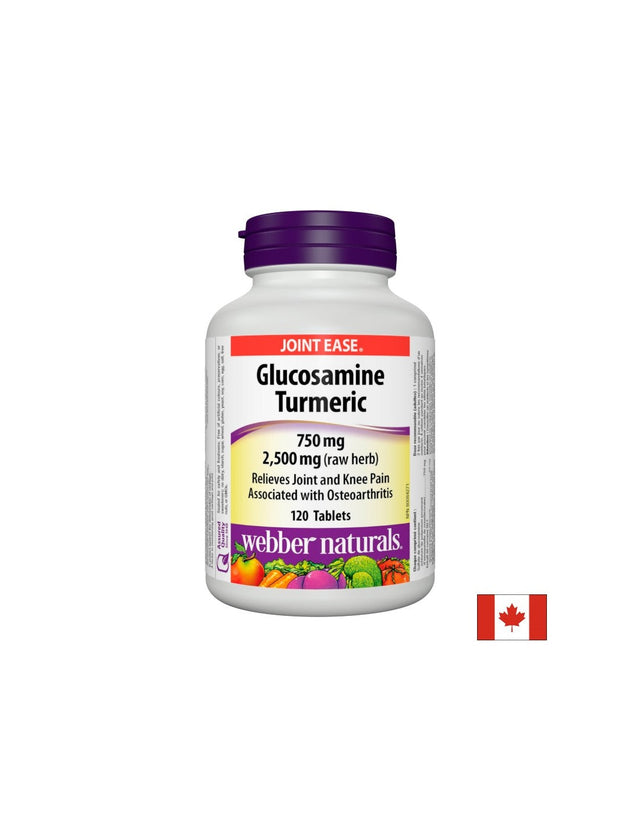 Glucosamine Turmeric - Глюкозамин Сулфат + Kуркума - Здрави стави, 120 таблетки Webber Naturals - Nutra Best Bulgaria