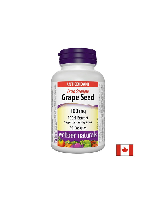 Grape Seed Extract 100:1/ Гроздово семе 100 mg x 90 капсули Webber Naturals - Nutra Best Bulgaria