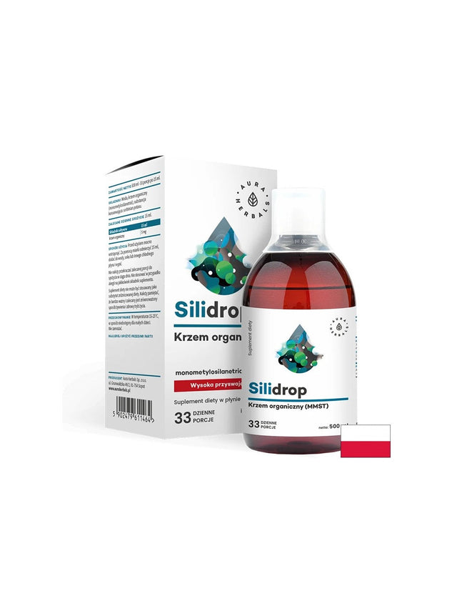 Грижа за косата, кожата и ноктите - Органичен Силиций - Silidrop, 5 mg х 500 ml Aura Herbals - Nutra Best Bulgaria