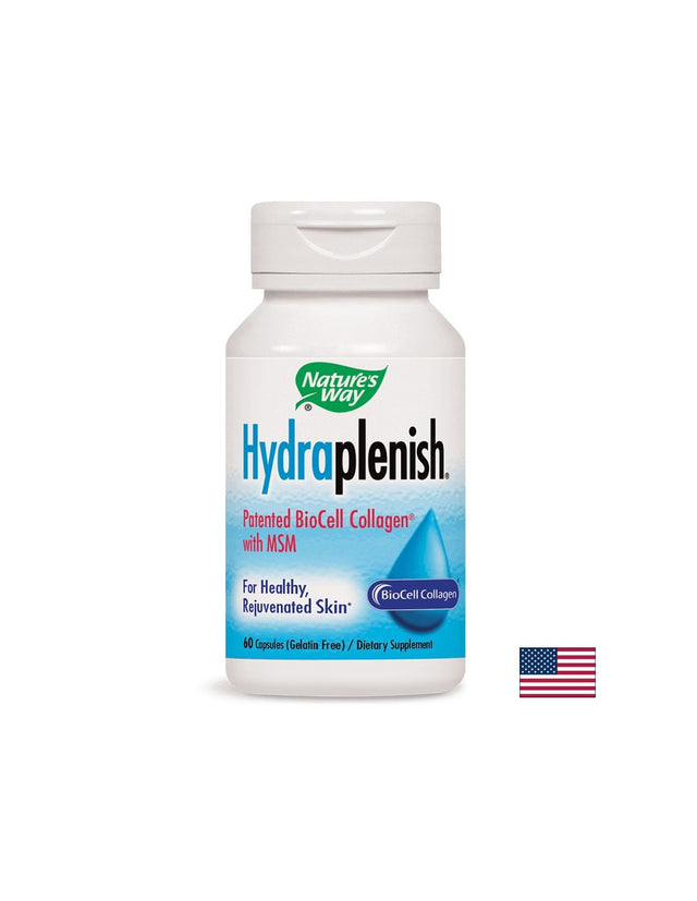 Колаген с хиалуронова киселина и МСМ Hydraplenish® - Красива кожа и здрави стави, 750 mg, 60 капсули Nature’s Way - Nutra Best Bulgaria