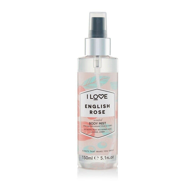 I Love, English Rose, Освежаващ, Спрей за тяло, 165 мл