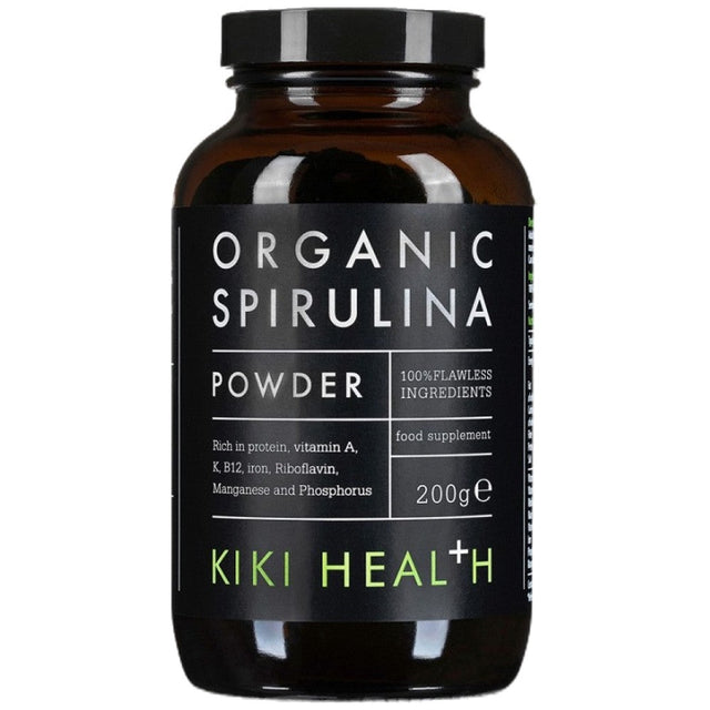 Spirulina Organic Powder - 200 грама  KIKI Health - Nutra Best Bulgaria