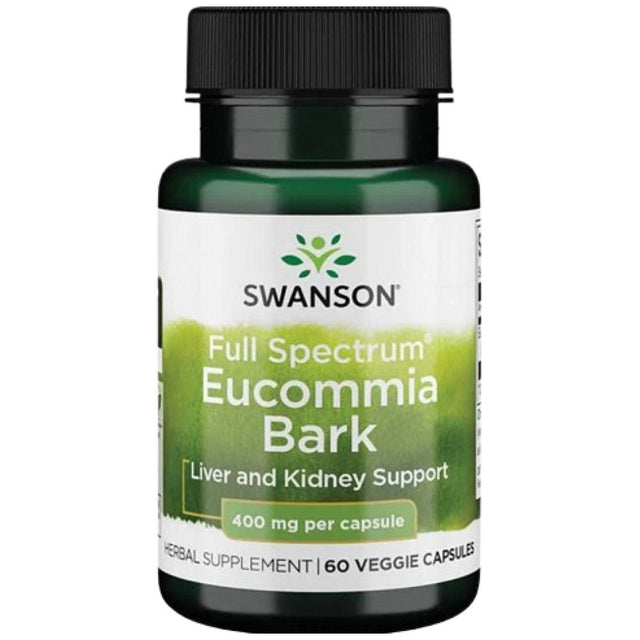 Full Spectrum Eucommia Bark 400 mg 60 капсули  Swanson - Nutra Best Bulgaria