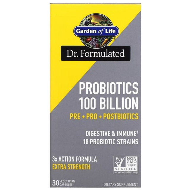Dr. Formulated Probiotics | with 100 Billion Active Cells - 30 капсули - Nutra Best Bulgaria
