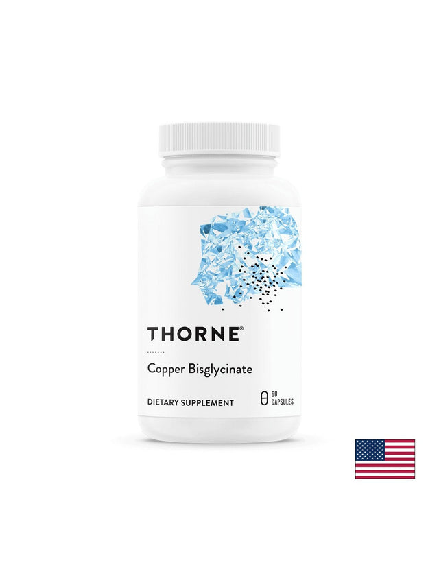 Мед (бисглицинат) - антиоксидантна и имунна защита - Copper, 2 mg, 60 капсули Thorne - Nutra Best Bulgaria