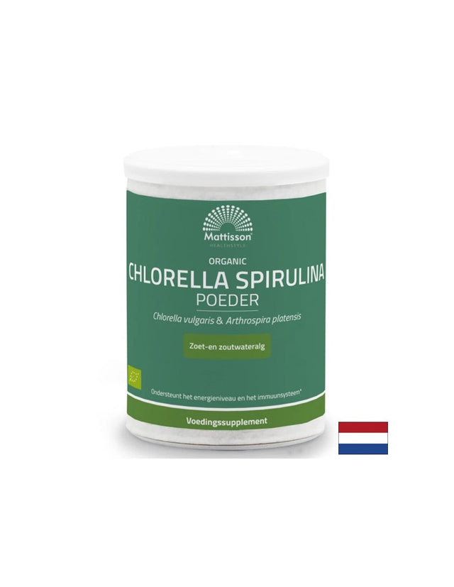 Имунитет, супер антиоксидант - Хлорела + Спирулина БИО, 125 g прах  Mattisson Healthstyle - Nutra Best Bulgaria