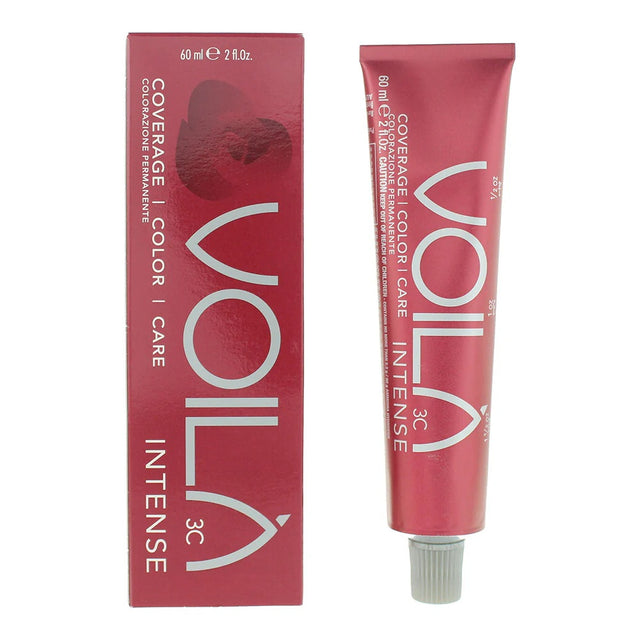 Intercosmo, Voila 3C Intense, Трайна боя за коса, 3.00 Dark Mediterranean Brown, 60 мл