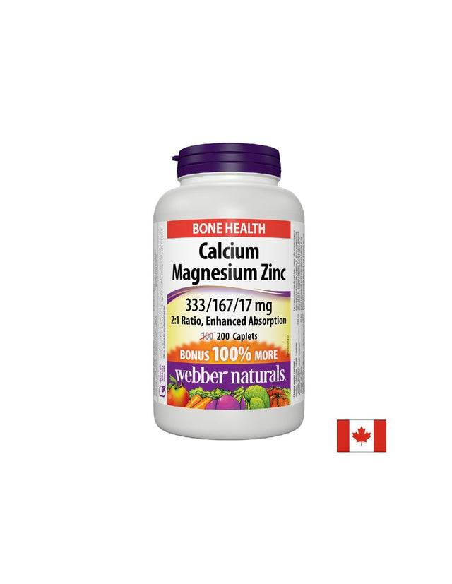 Calcium, Magnesium, Zinc/ Калций, Магнезий и Цинк х 200 каплети - Nutra Best Bulgaria