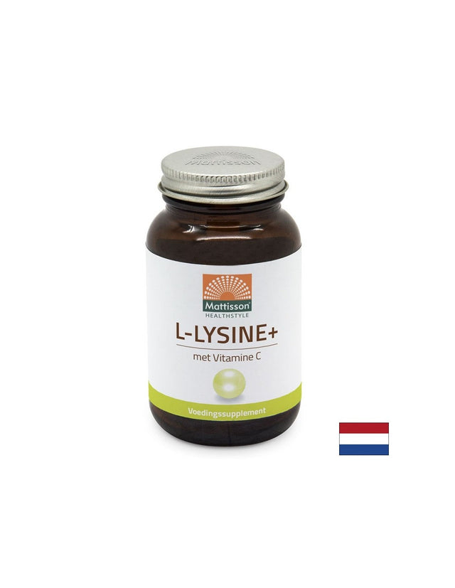 Херпес симплекс, кости и стави - Л-Лизин + Витамин С, 90 капсули Mattisson Healthstyle - Nutra Best Bulgaria