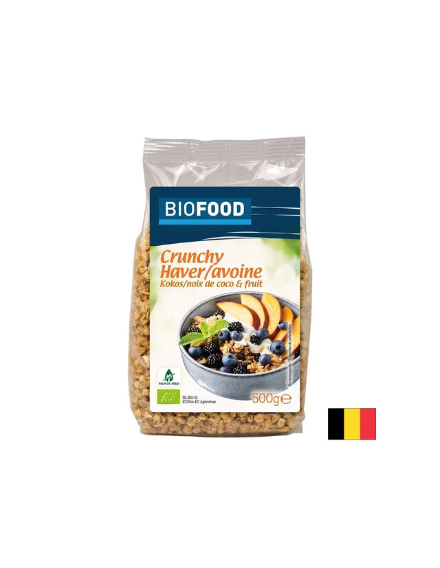 Хрупкави овесени ядки с кокос и плодове БИО, 500 g - Nutra Best Bulgaria