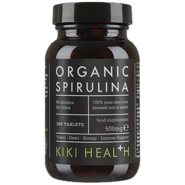 Spirulina Organic 500 mg - 200 Таблетки  KIKI Health - Nutra Best Bulgaria