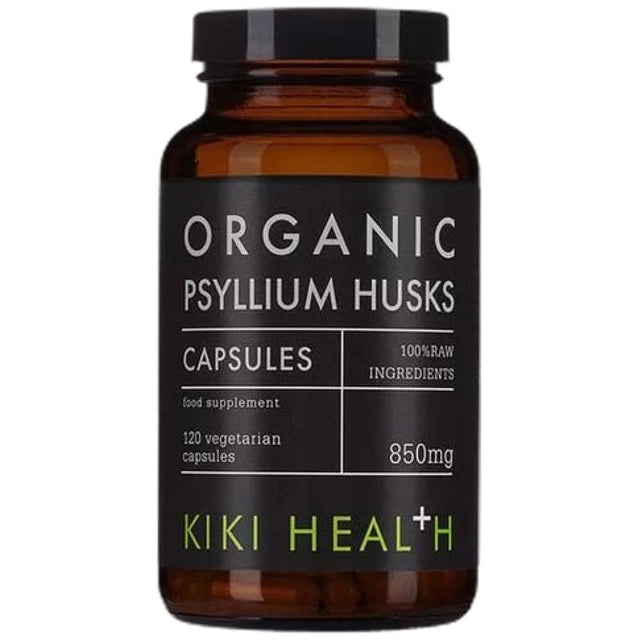 Organic Psyllium Husks 850 mg - 120 капсули  KIKI Health - Nutra Best Bulgaria