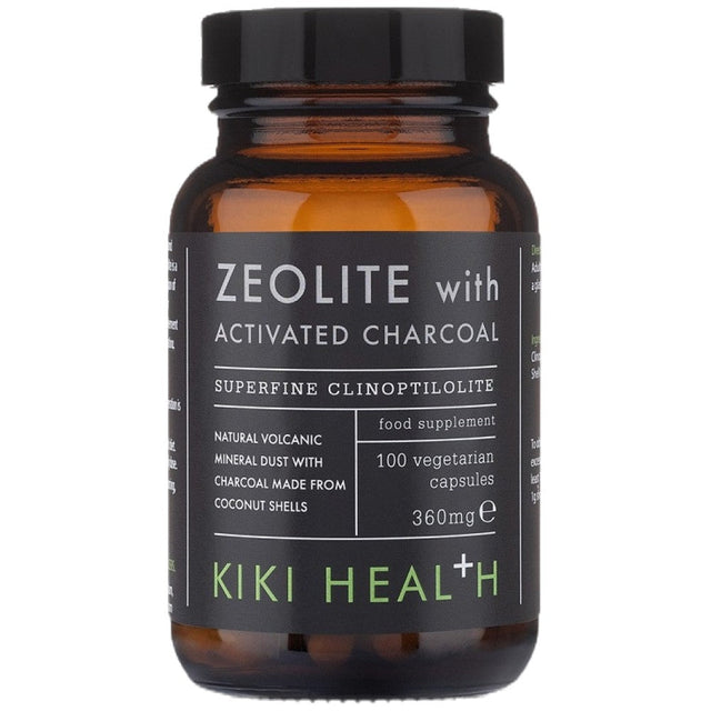 Zeolite With Activated Charcoal 360 mg - 100 капсули  KIKI Health - Nutra Best Bulgaria