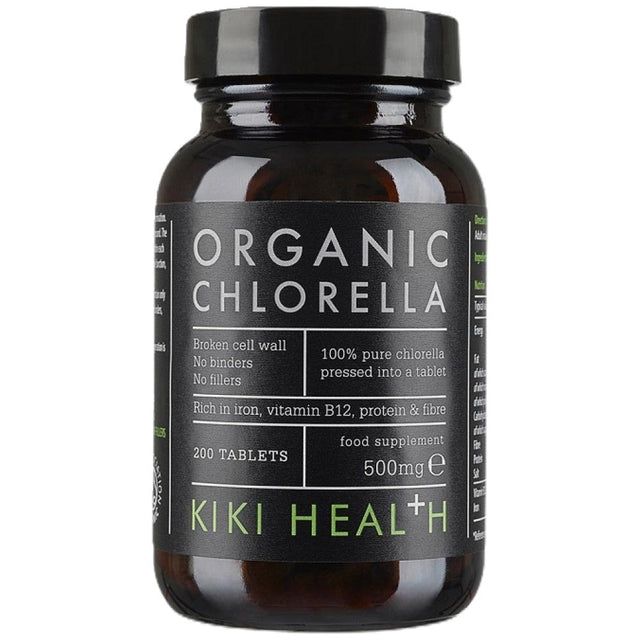 Organic Chlorella 500 mg - 200 Таблетки  KIKI Health - Nutra Best Bulgaria