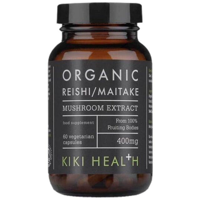 Organic Reishi & Maitake Mushroom Extract - 60 капсули  KIKI Health - Nutra Best Bulgaria