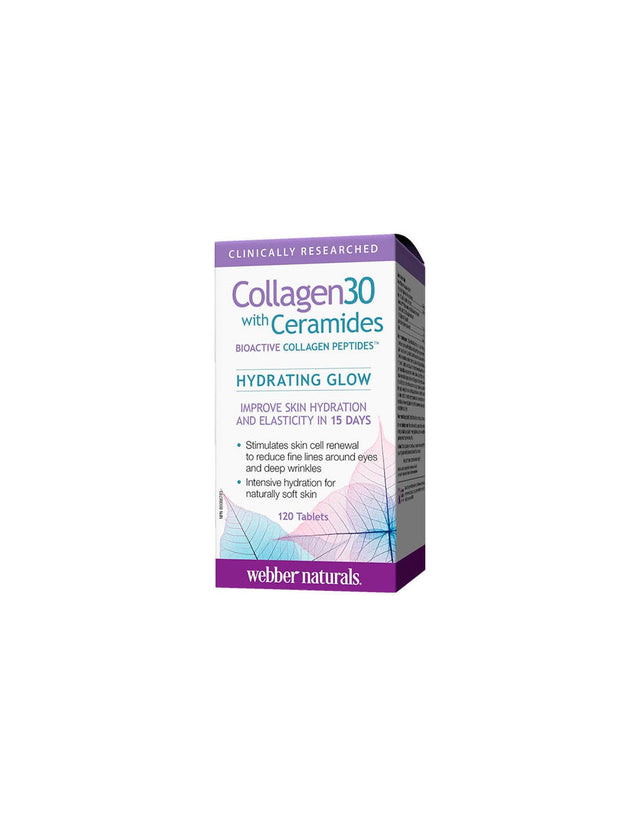 Collagen30® with Ceramides - Колаген + Серамиди, 120 таблетки Webber Naturals - Nutra Best Bulgaria