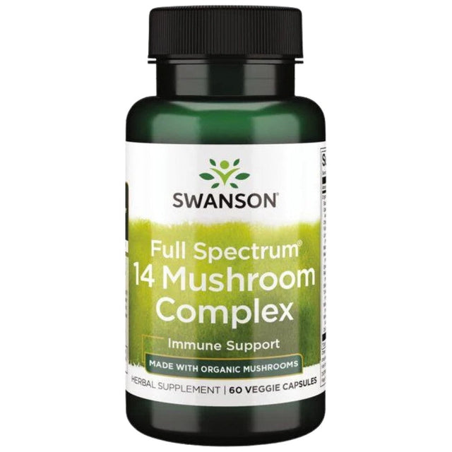 Full Spectrum 14 Mushroom Complex 490 mg - 60 капсули  Swanson - Nutra Best Bulgaria