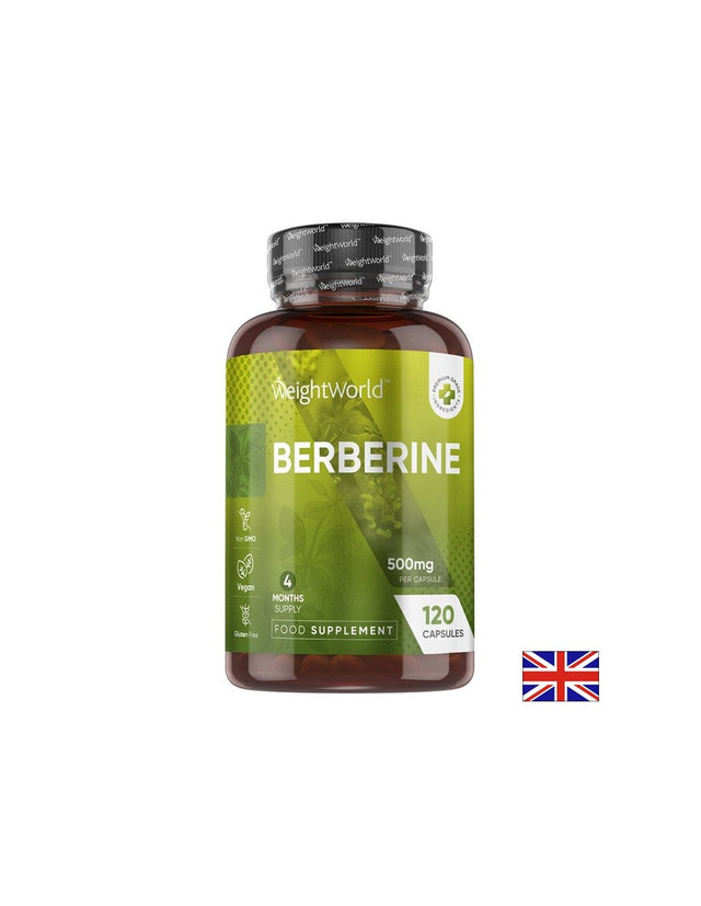 Контрол на кръвната захар и холестерола - Берберин, 500 mg х 120 капсули - Nutra Best Bulgaria