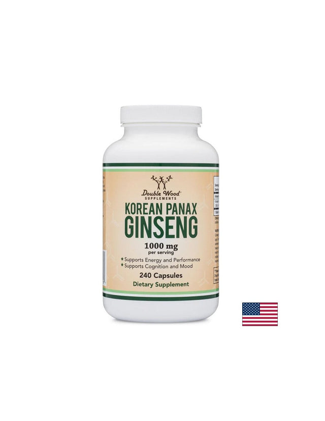 Korean Panax Ginseng - Корейски женшен, 240 капсули Double Wood  Double Wood - Nutra Best Bulgaria