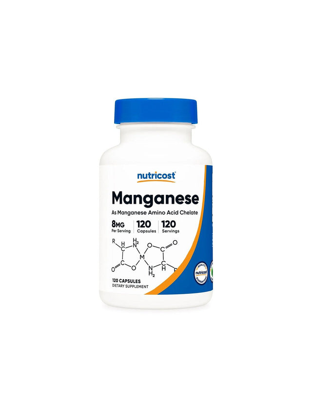 Кости и стави - Манган 8 mg, 120 капсули - Nutra Best Bulgaria