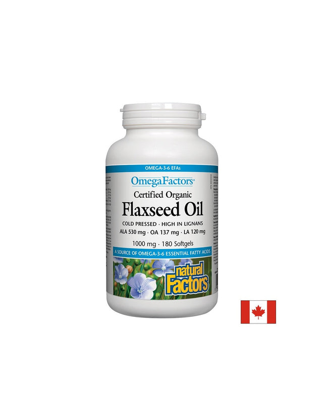 Certified Organic Flaxseed Oil - 180 Гел капсули - Nutra Best Bulgaria