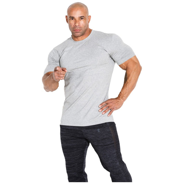 Мъжка тениска с къс ръкав / T-shirt 03 LM Classic - Light Grey - Nutra Best Bulgaria