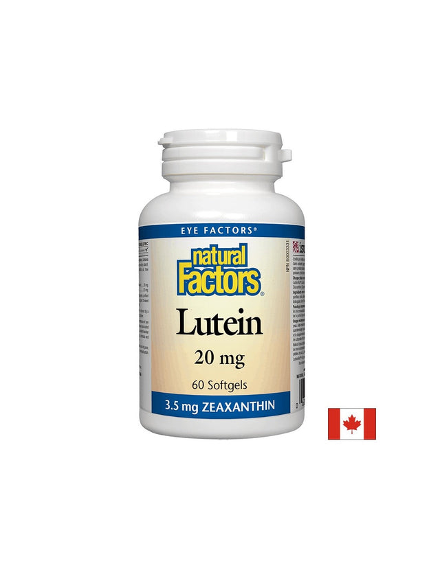 Lutein / Лутеин 20 mg х 60 капсули Natural Factors - Nutra Best Bulgaria