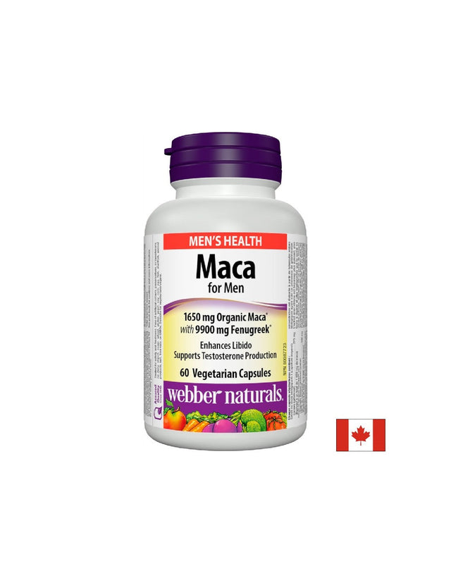 Maca for Men/ Мака за мъже х 60 капсули Webber Naturals - Nutra Best Bulgaria