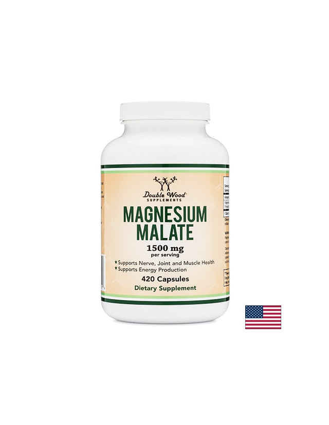 Magnesium malate/ Магнезий малат, 420 капсули Double Wood - Nutra Best Bulgaria