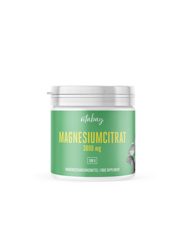 Magnesiumcitrat - Магнезиев цитрат на прах, 100% веган, 200 g Vitabay - Nutra Best Bulgaria
