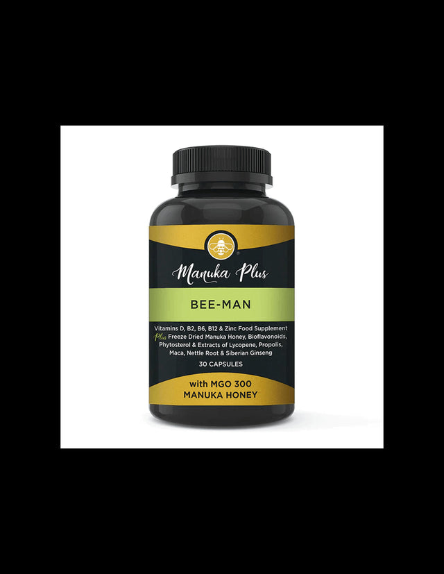 Manuka Plus Bee Man with MGO 300 - Manuka Honey – Формула за мъже с мед от манука MGO 300, 30 капсули - Nutra Best Bulgaria