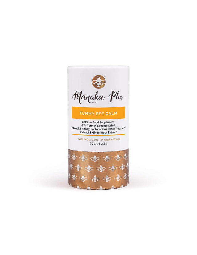 Manuka Plus Tummy Bee Calm with MGO 300 / Формула с мед от манука за добро храносмилане, 30 капсули - Nutra Best Bulgaria