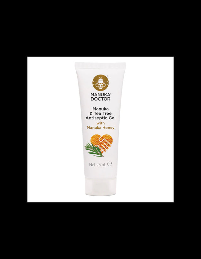 Manuka & Tea Tree Antiseptic Gel with Manuka Honey / Антисeптичен гел с мед от манука и чаено дърво, 25 ml - Nutra Best Bulgaria
