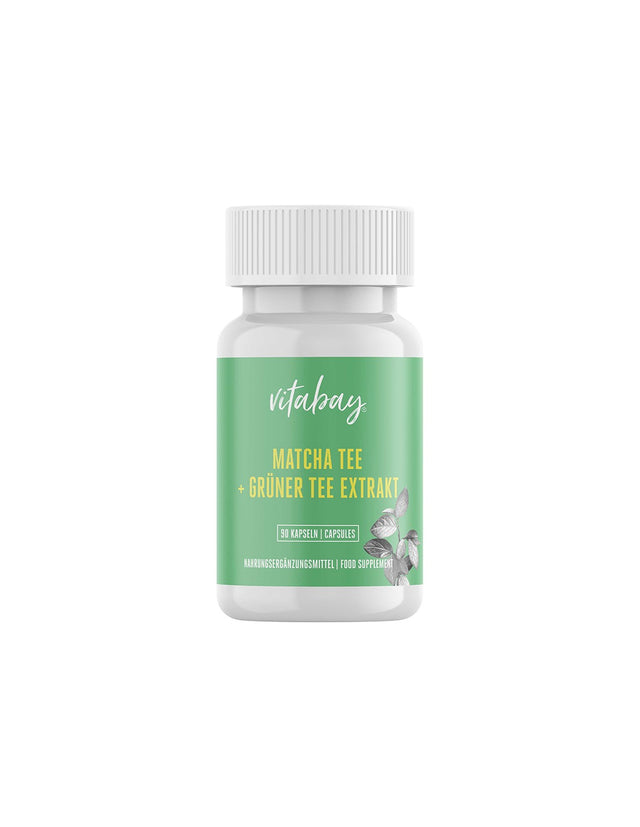 Matcha Tee & Grüner Tee Extrakt - Матча чай и екстракт от зелен чай, 90 капсули Vitabay - Nutra Best Bulgaria