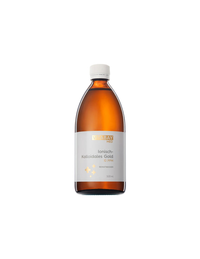 MED Kolloidales Gold - Колоидно злато 10 PPM - силно концентрирано (степен на чистота 99,99%), 500 ml Vitabay - Nutra Best Bulgaria
