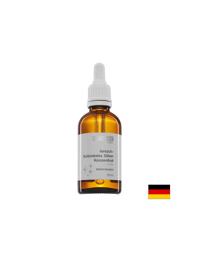 MED Kolloidales Silber Konzentrat - Колоиден сребърен концентрат 500 PPM - 10:1 силно концентриран, 50 ml Vitabay - Nutra Best Bulgaria