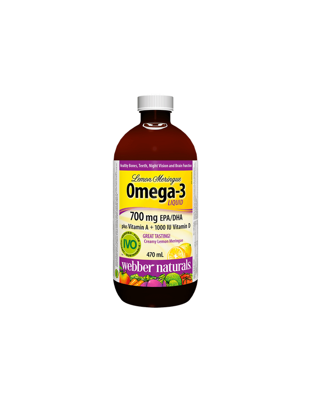 Оmega-3 Liquid plus Vitamin A + Vitamin D3 - Омега-3,1233 mg (700 mg EPA/DHA)  + Витамин D3 и А, 470 ml  Webber Naturals - Nutra Best Bulgaria